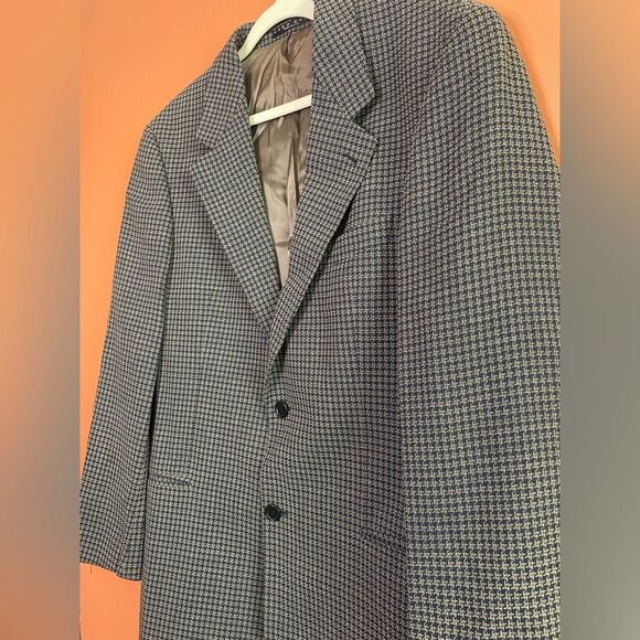 Hugo Boss Vintage Wool Herringbone Sport Coat Blazer Mens Size 40L - Picture 2 of 6